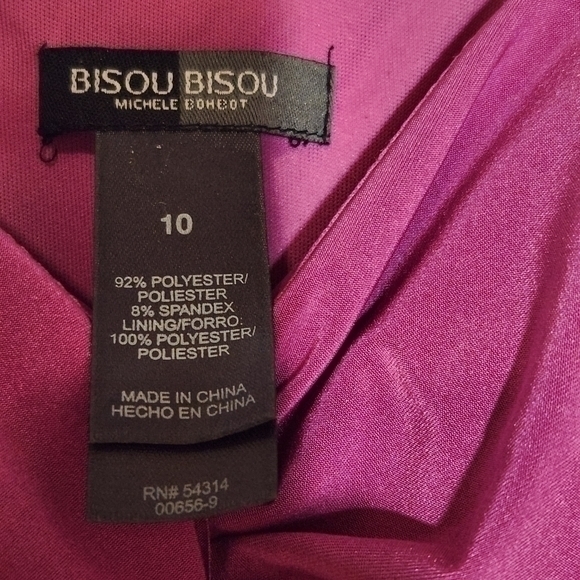 Bisou Bisou Ombré Size 10 pink to purple spaghetti strap dress - Picture 4 of 7